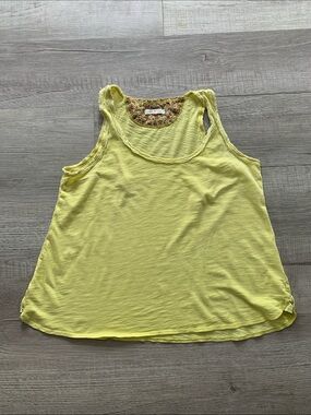 Pure Good Light Yellow Racerback Tank Top - Breezy Summer Staple, Size M.